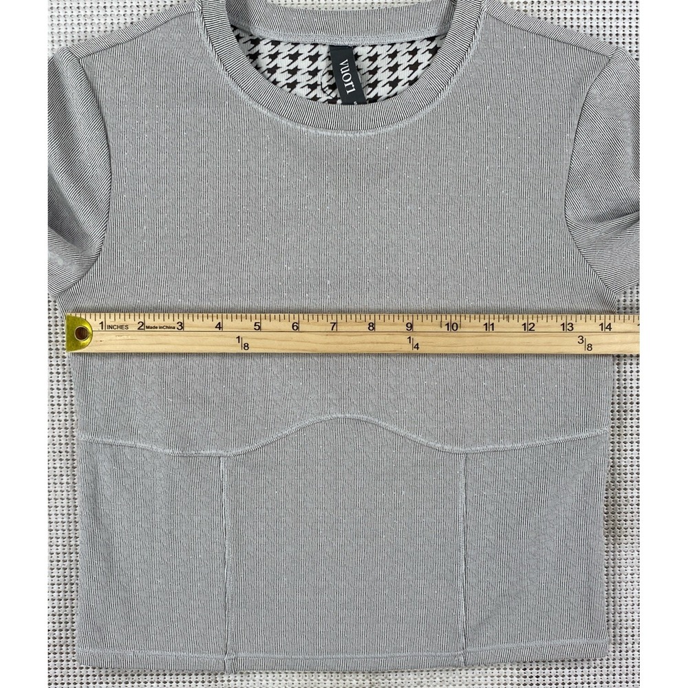 Vuori Textured Chilled Out Top Houndstooth Women's Small Gray - Picture 4 of 8